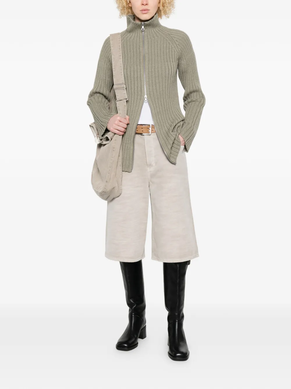 Our Legacy Column Zip Cardigan - Green 