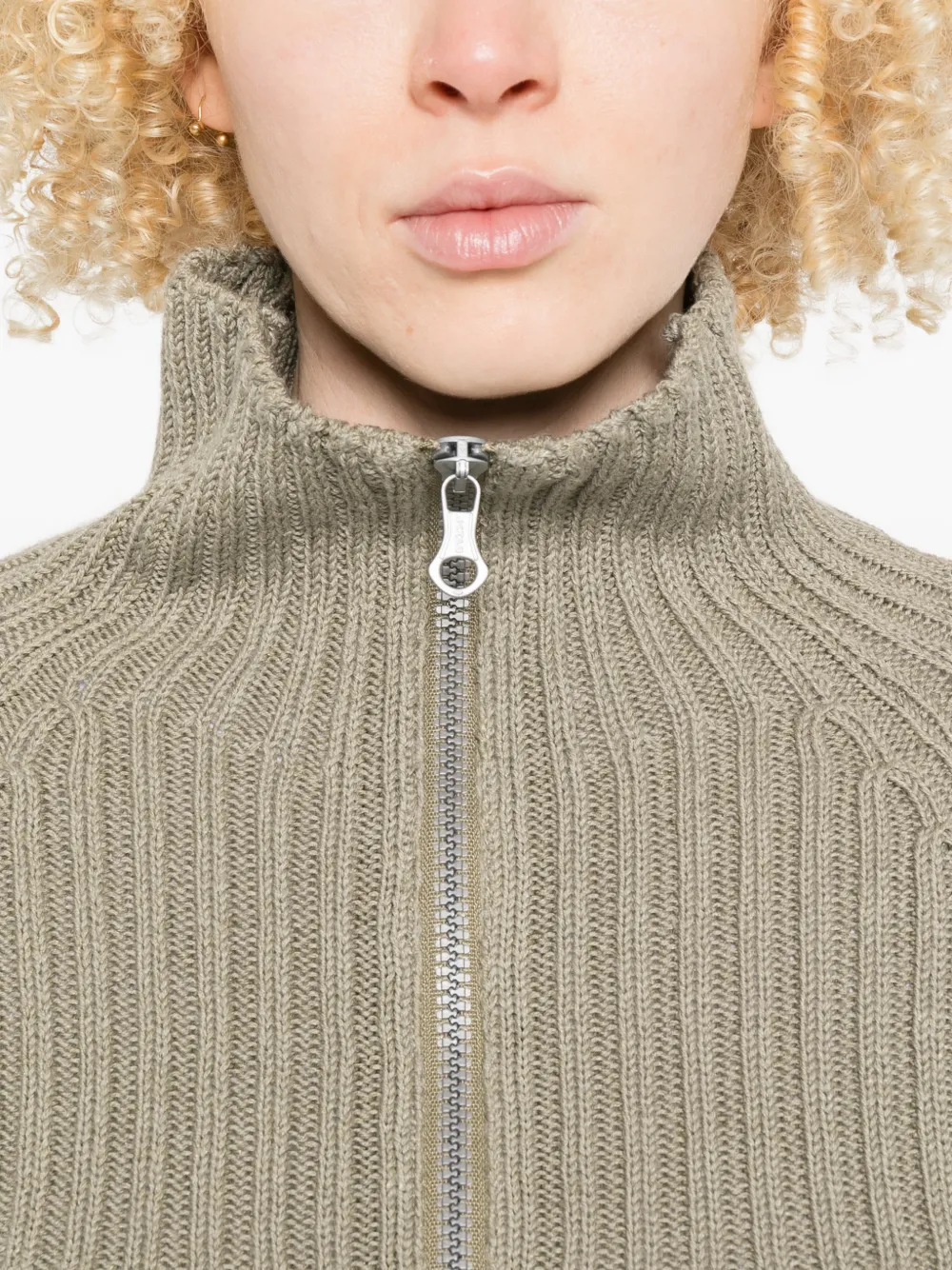 OUR LEGACY Column Zip Cardigan in Green, view 5