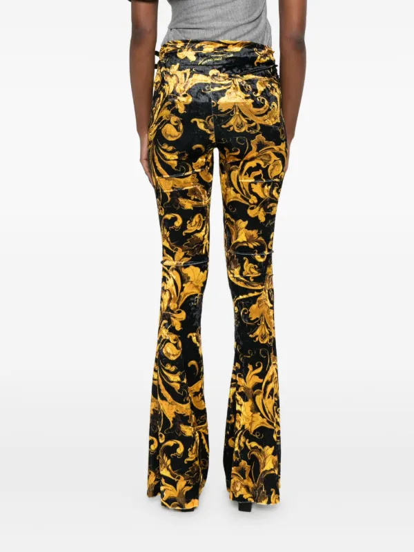 Versace Jeans Couture Barocco-print Trousers | Black | FARFETCH RO