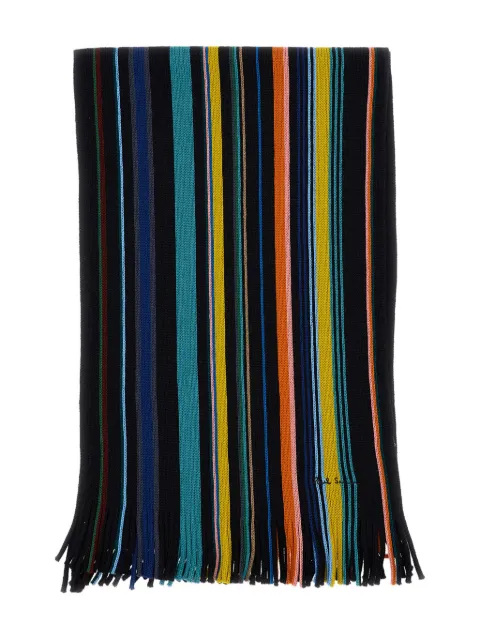 Paul Smith striped fringed scarf