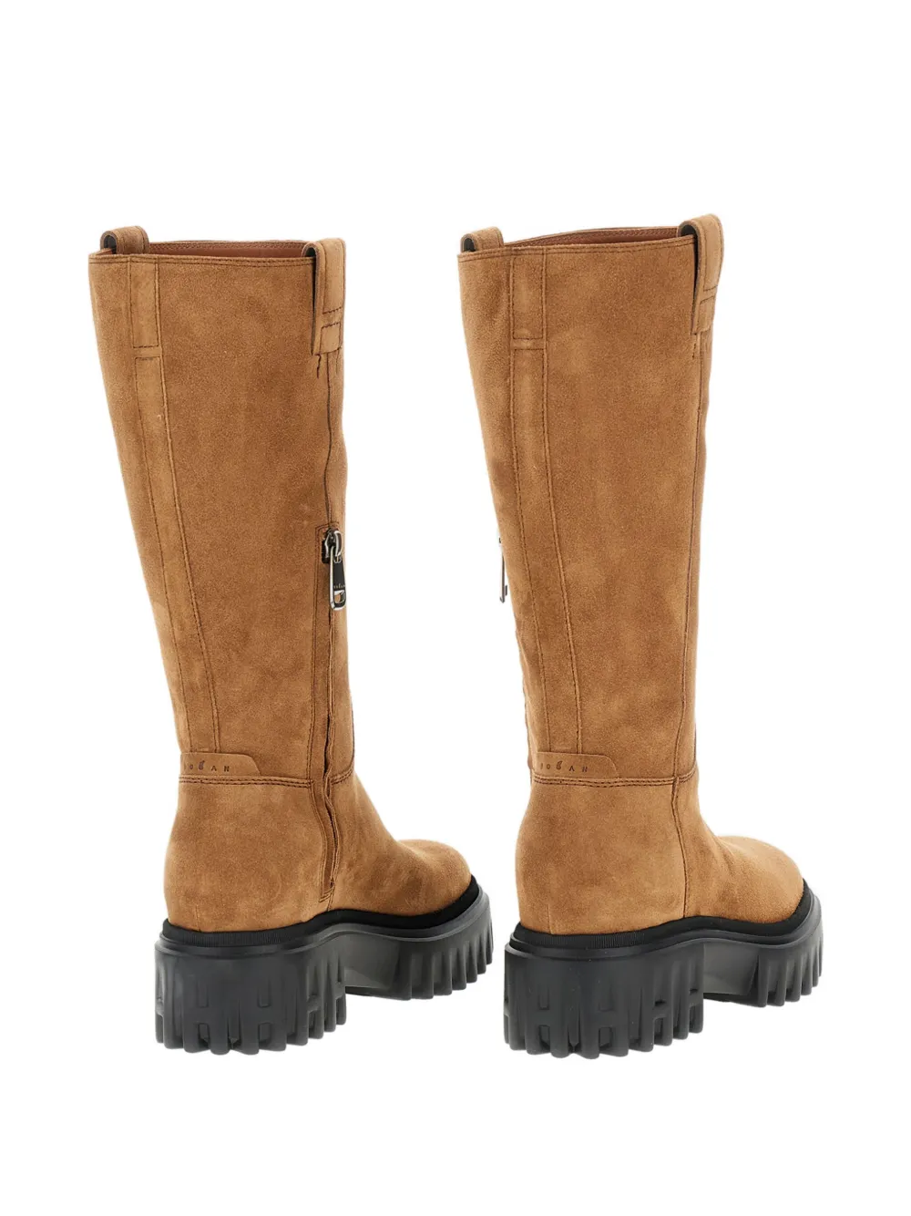 Hogan platform zip-fastening knee-high boots Brown