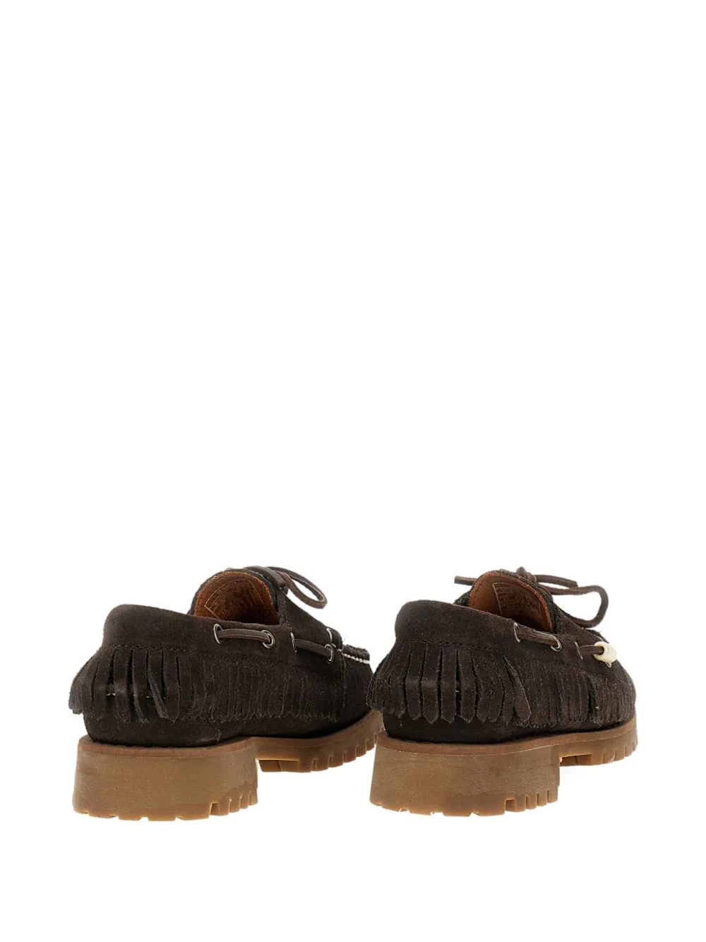 Sebago Fringed Boat Shoes In Animal Print