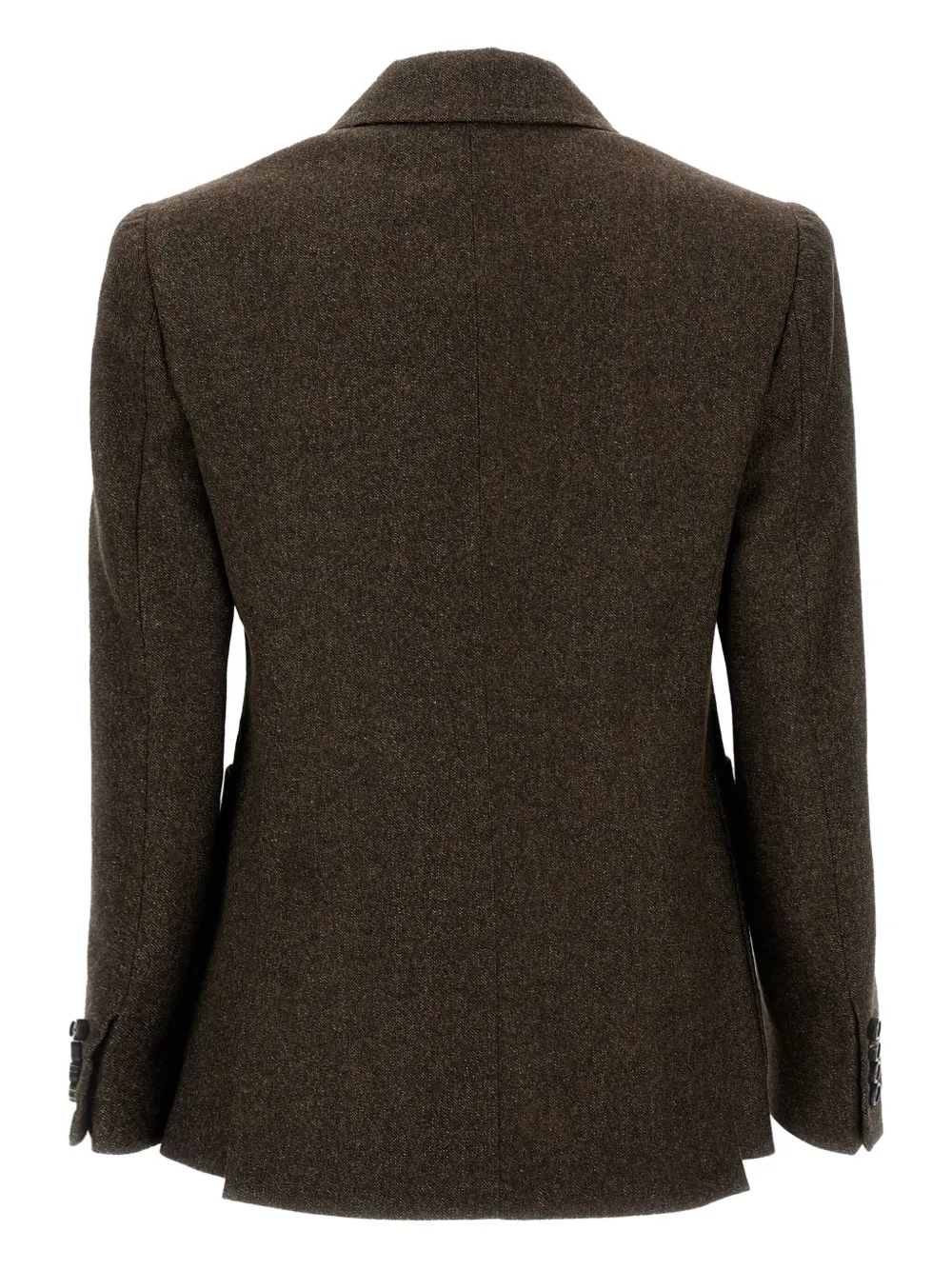 Max Mara Buttoned Patch-pocket Jacket In Brown