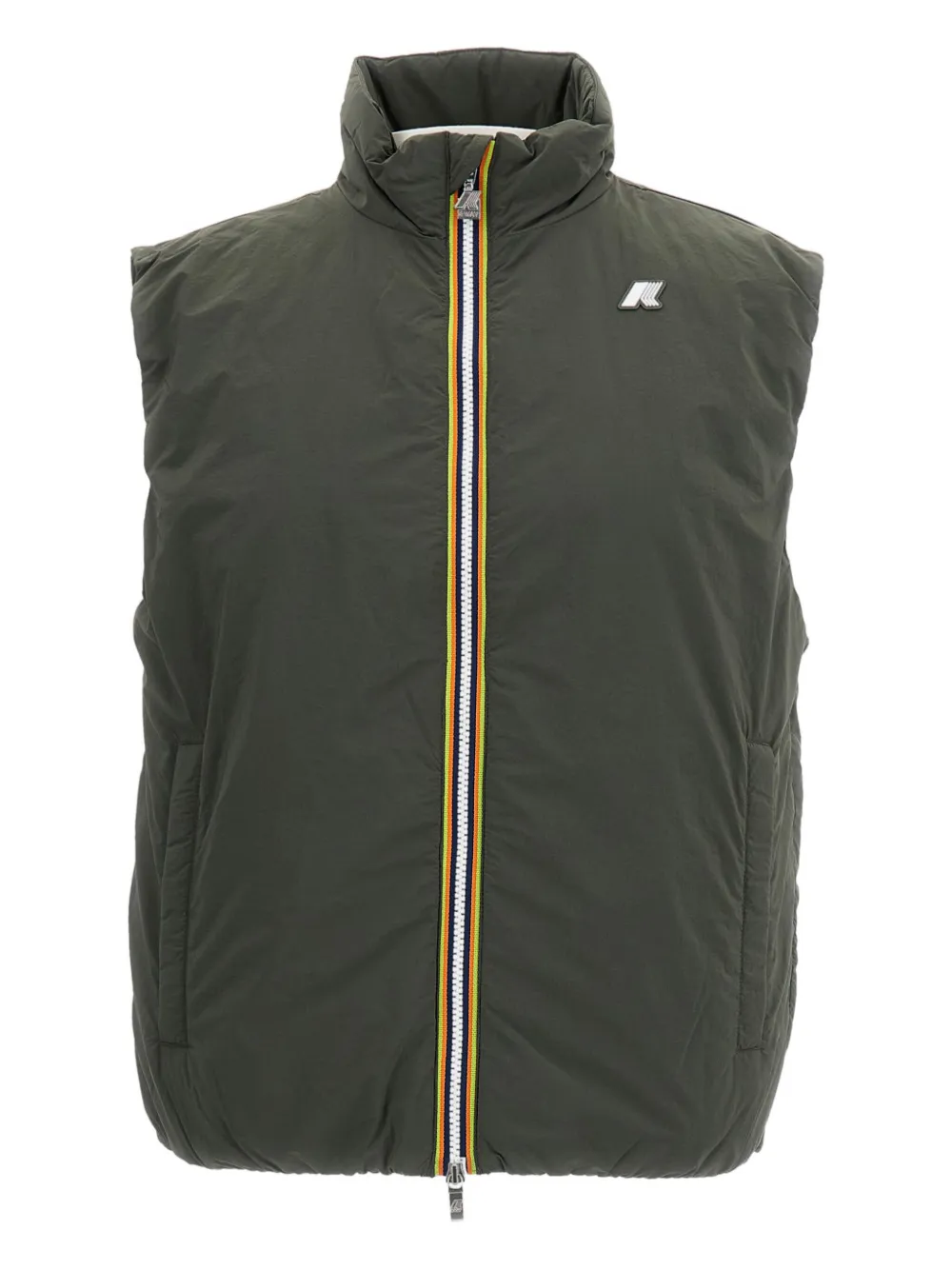 K-way Logo-patch Gilet In Green