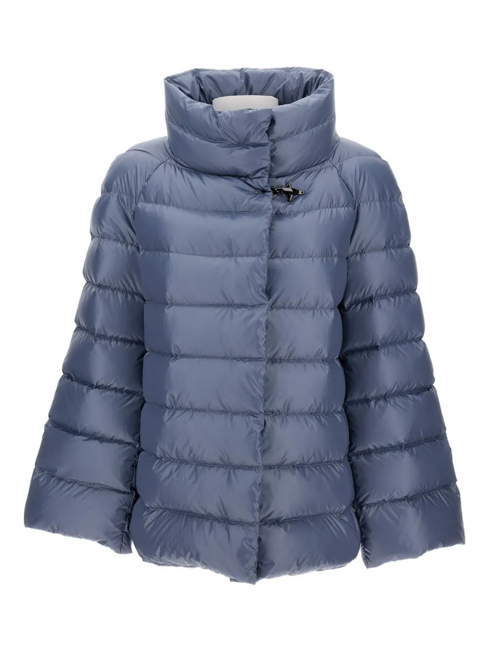 Fay Funnel-neck Quilted Coat In Blue