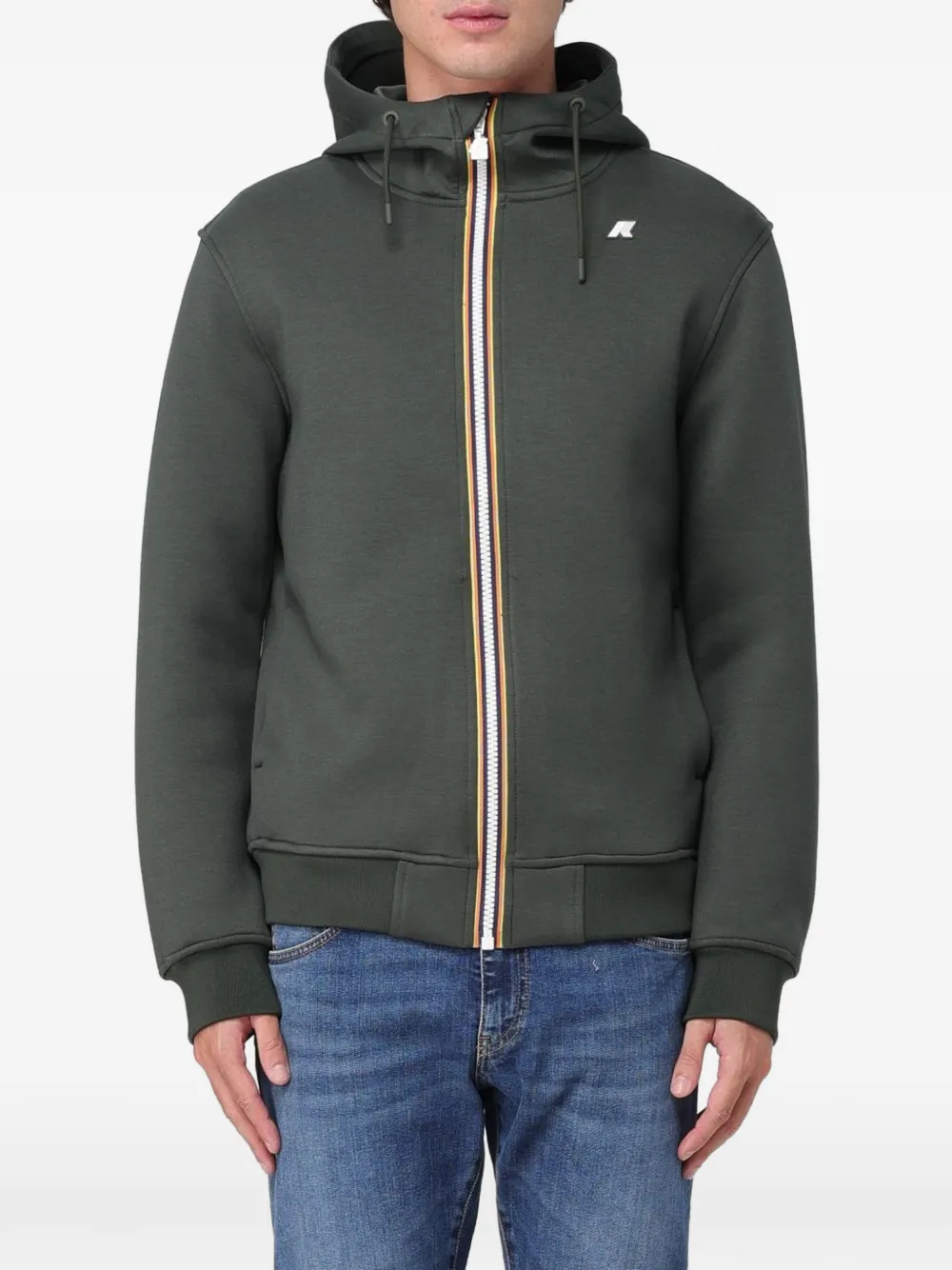 K-Way zip-up hoodie - Verde