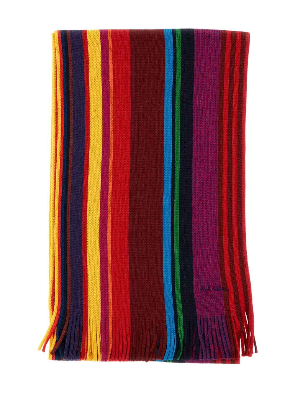 Paul Smith signature-stripe wool scarf - ブラウン Paul Smith signature-stripe wool scarf - ブラウン