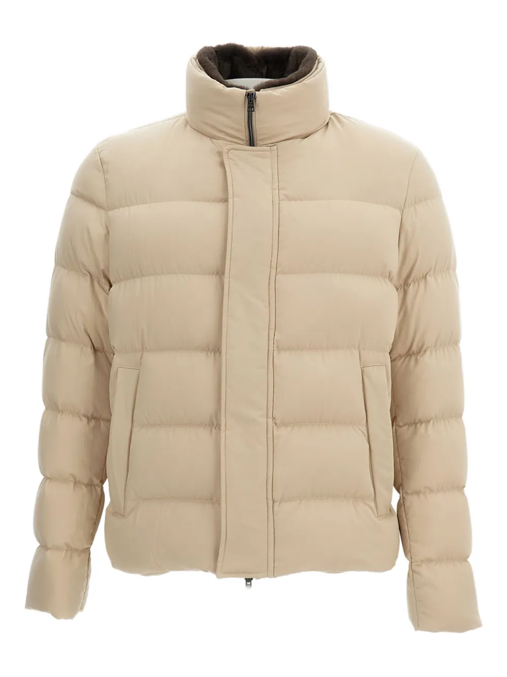 Herno high-collar quilted jacket | Neutrals | Image 1