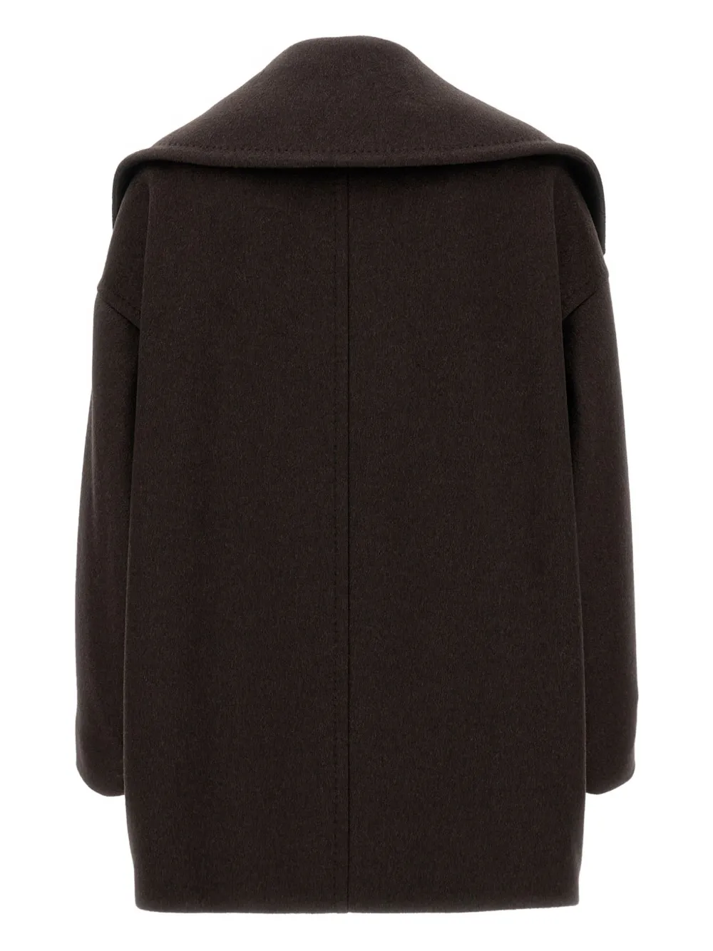 Max Mara Double-breasted Wide-lapel Jacket In Brown