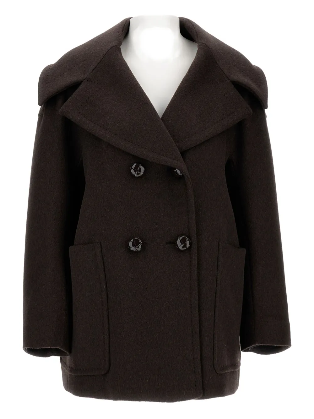 Max Mara double-breasted wide-lapel jacket | Brown | Image 1