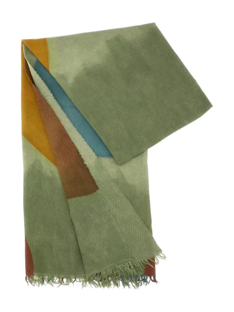 Exquisite J geometric-pattern fringed scarf