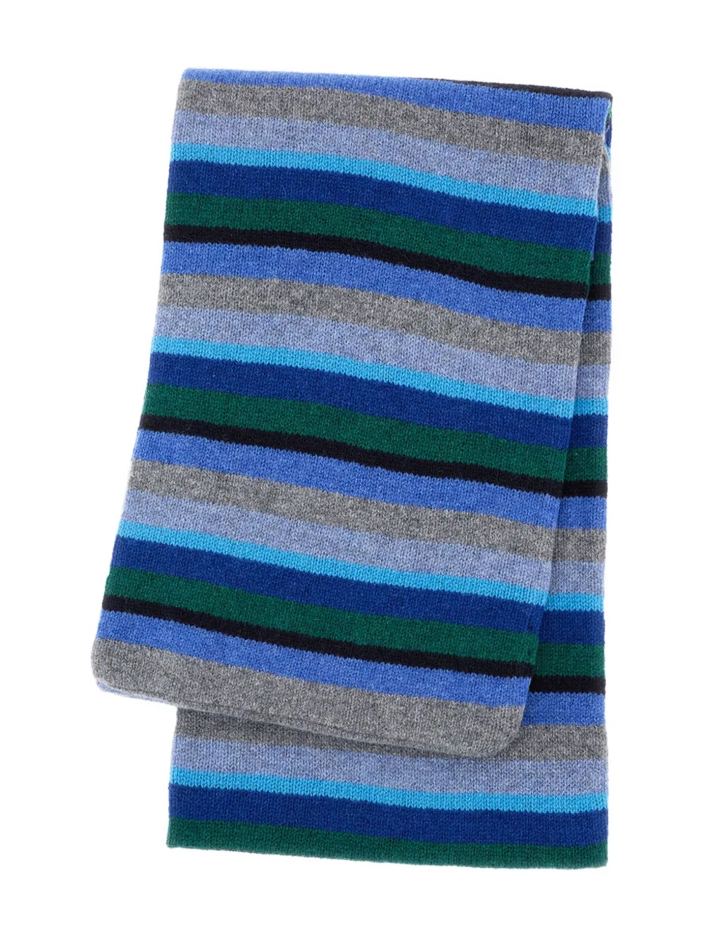 Paul Smith striped-pattern wool scarf - ブルー Paul Smith striped-pattern wool scarf - ブルー