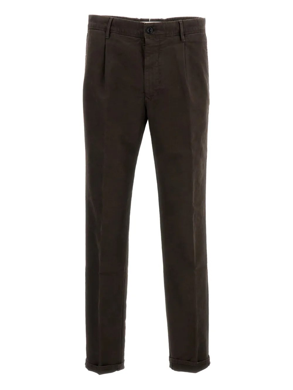 Incotex Pleated Straight-leg Trousers In Brown