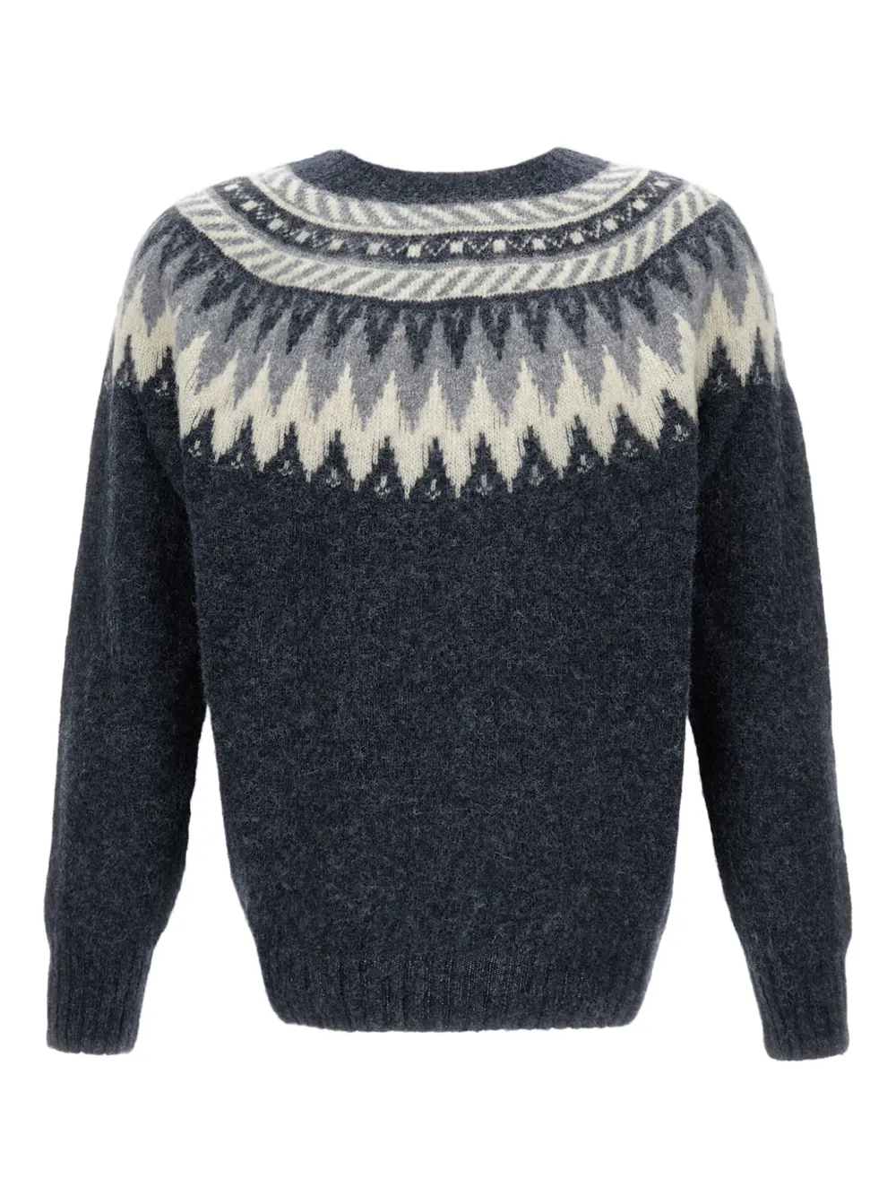 Howlin' fair-isle pattern crew-neck sweater | Grey | Image 1