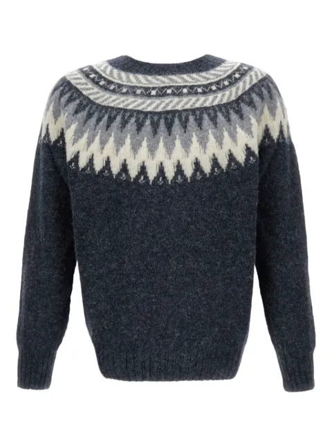 Howlin' fair-isle pattern crew-neck sweater