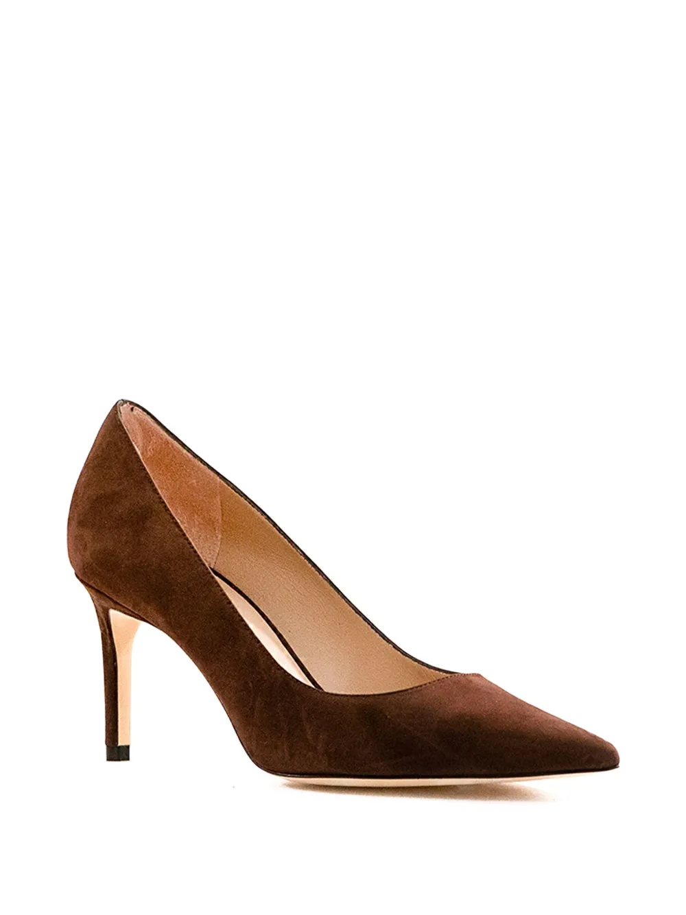Stuart Weitzman 75mm Pointed-toe Pumps In Brown