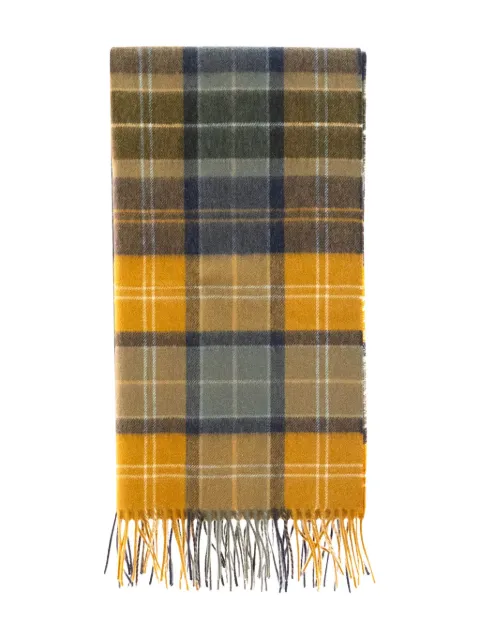 Barbour tartan fringed scarf