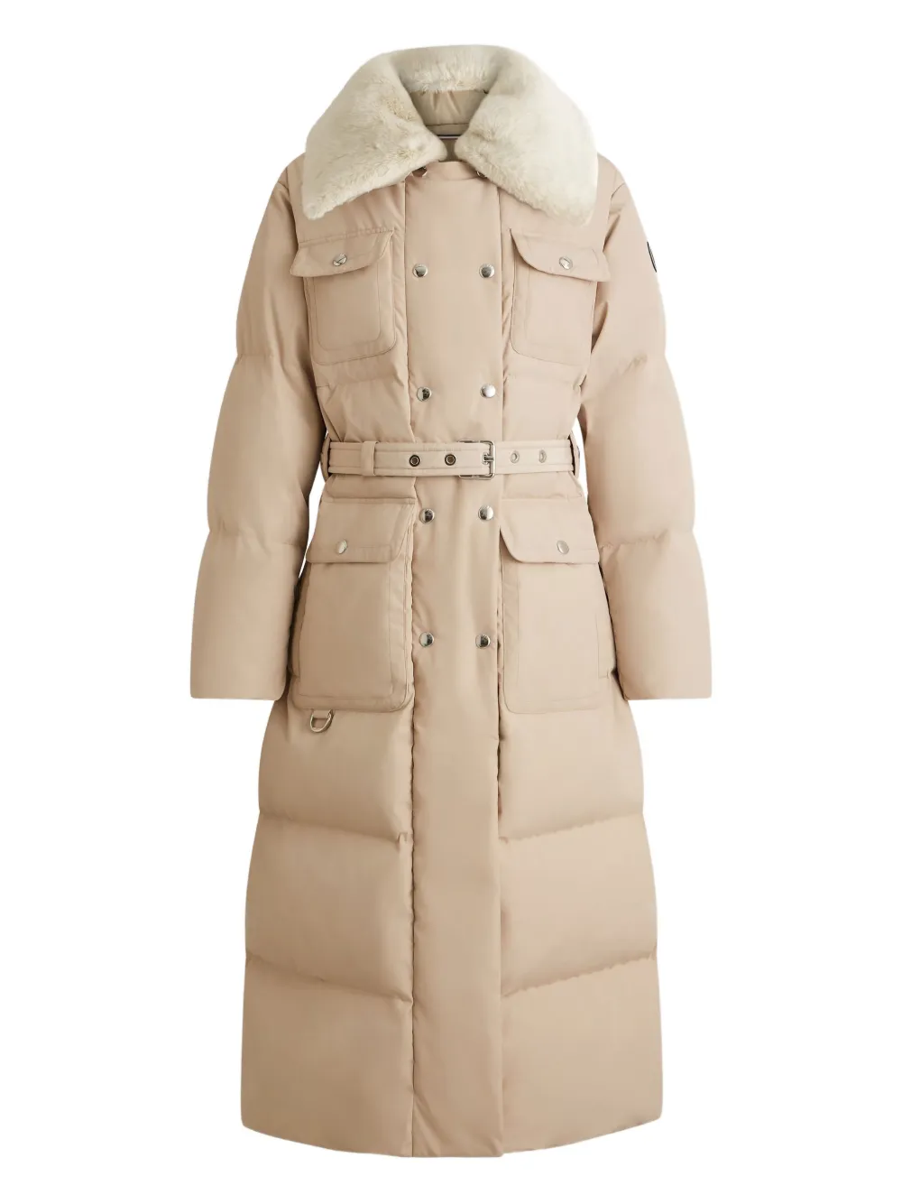Fusalp Vlavi belted faux-fur collar coat | Neutrals | Image 1