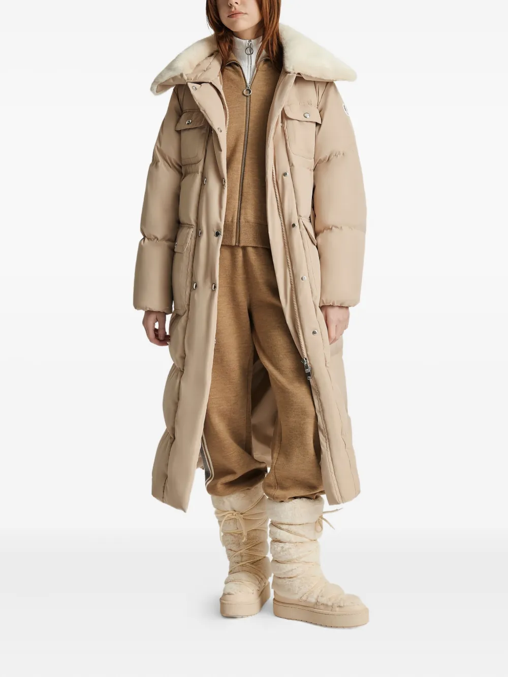 Fusalp Vlavi belted faux-fur collar coat | Double Breasted & Peacoats | Image 2