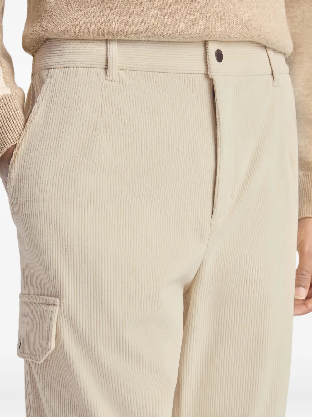Fusalp Anilo ribfluwelen cargo broek Beige