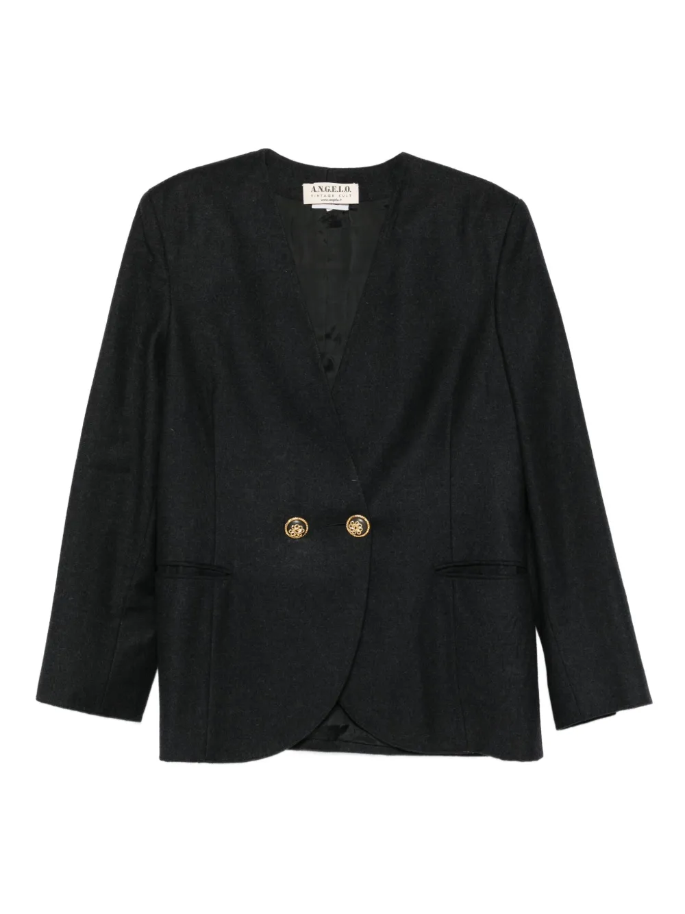 Pre-owned A.n.g.e.l.o. Vintage Cult 1980s Double-breasted Jacket In Black