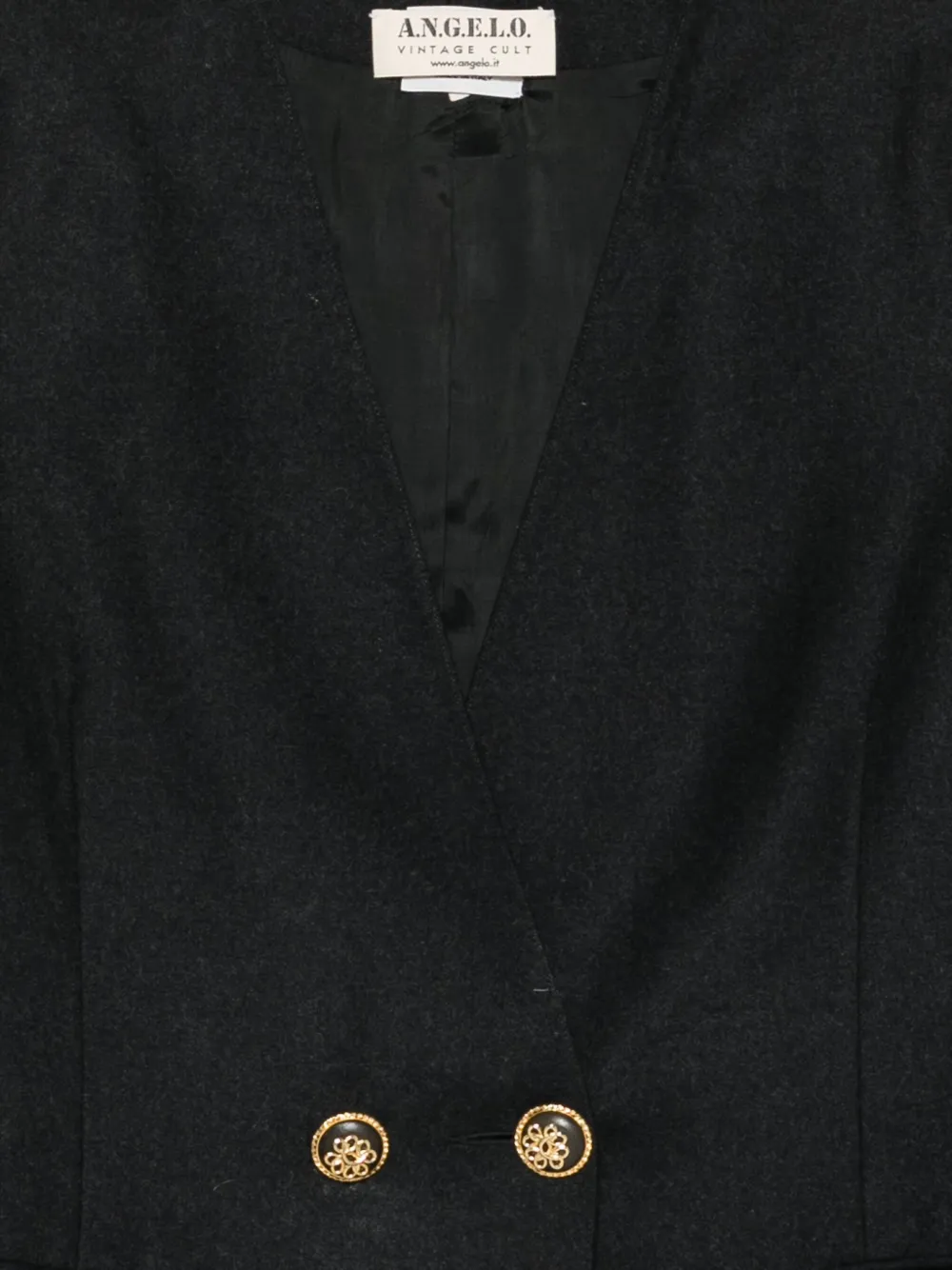 Pre-owned A.n.g.e.l.o. Vintage Cult 1980s Double-breasted Jacket In Black