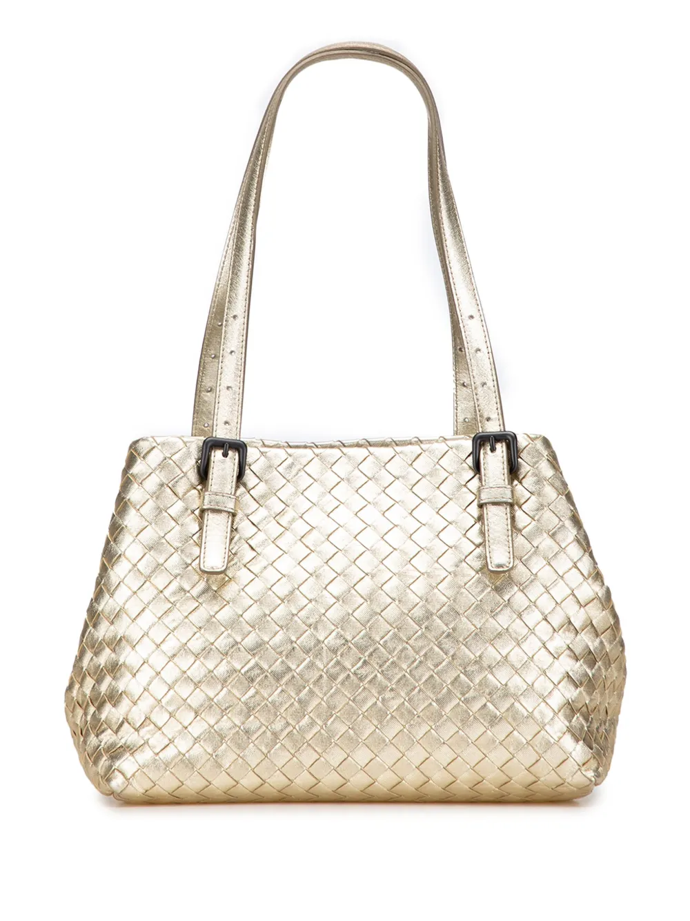 Bottega Veneta Pre-Owned 2012-2025 Small Metallic Nappa Intrecciato Cesta tote bag | Gold | Image 1
