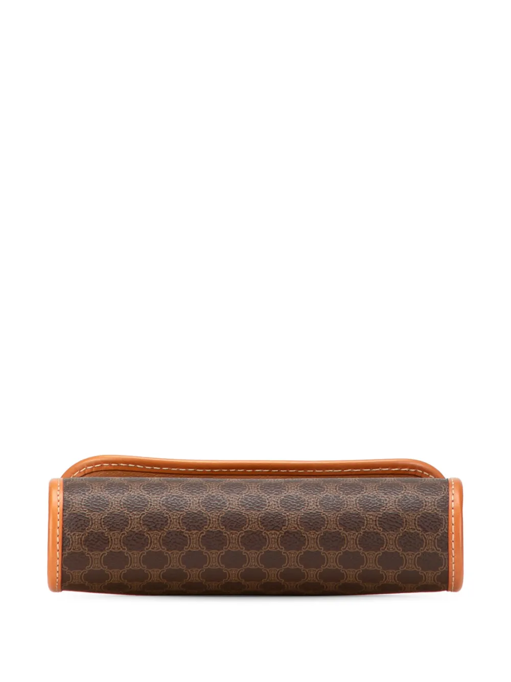 Pre-owned Celine 2000 Macadam Coated Canvas Clutch Bag In Brown