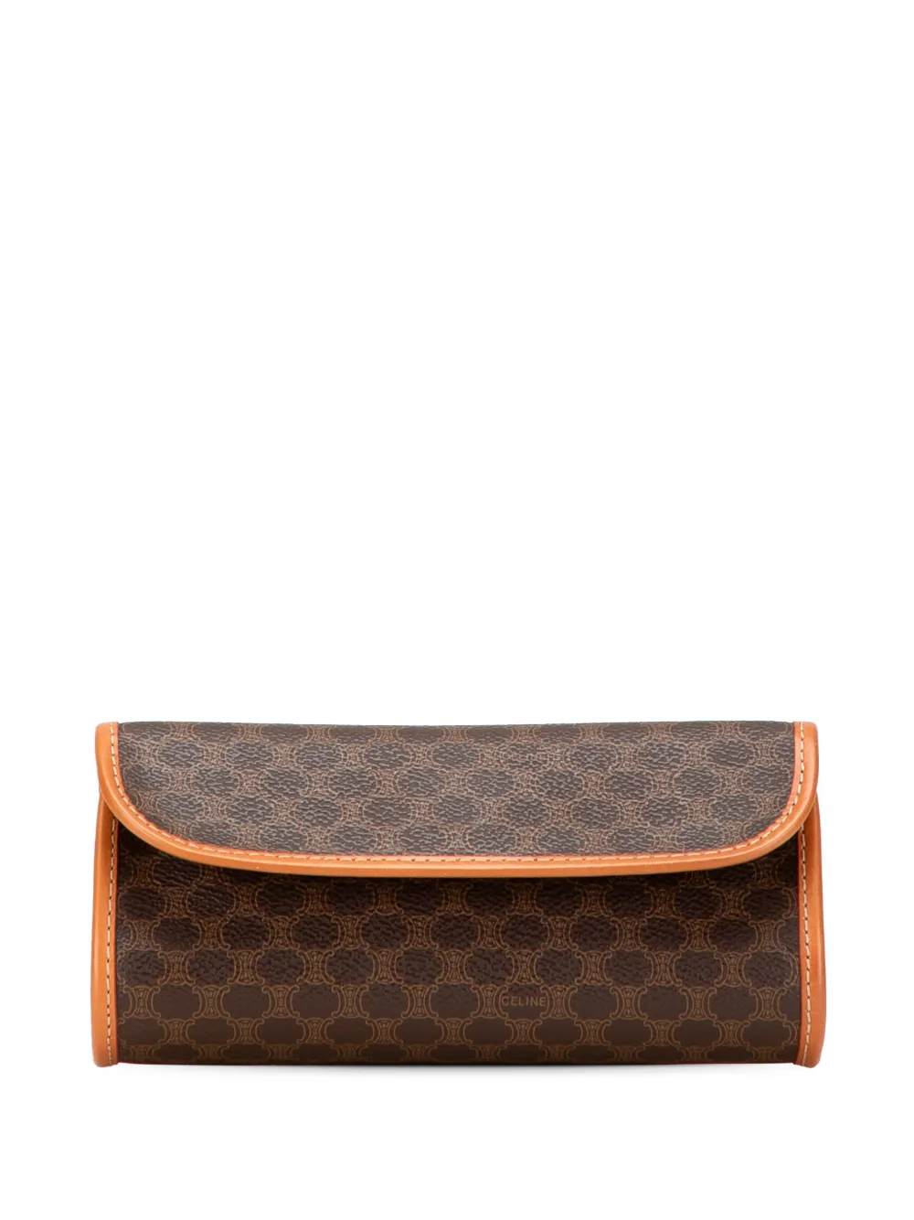 Celine Pre-Owned 2000 マカダム コーテッドキャンバス クラッチバッグ - ブラウン Celine Pre-Owned 2000 マカダム コーテッドキャンバス クラッチバッグ - ブラウン