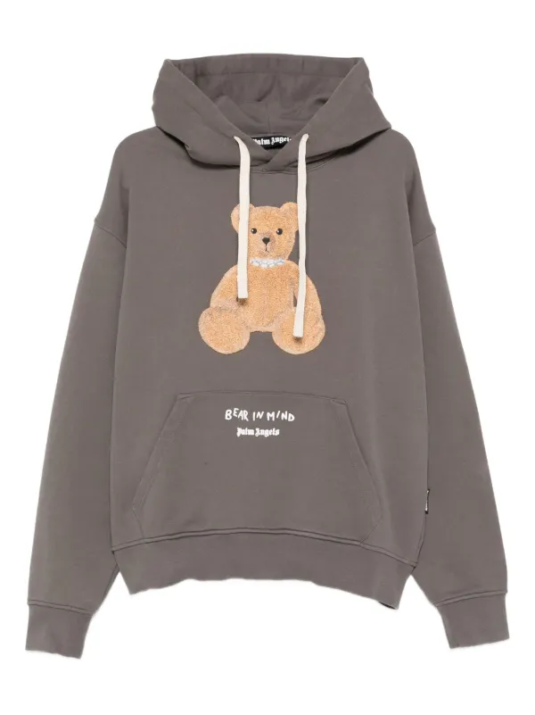 Palm Angels bear-print Hoodie Grey FARFETCH VN