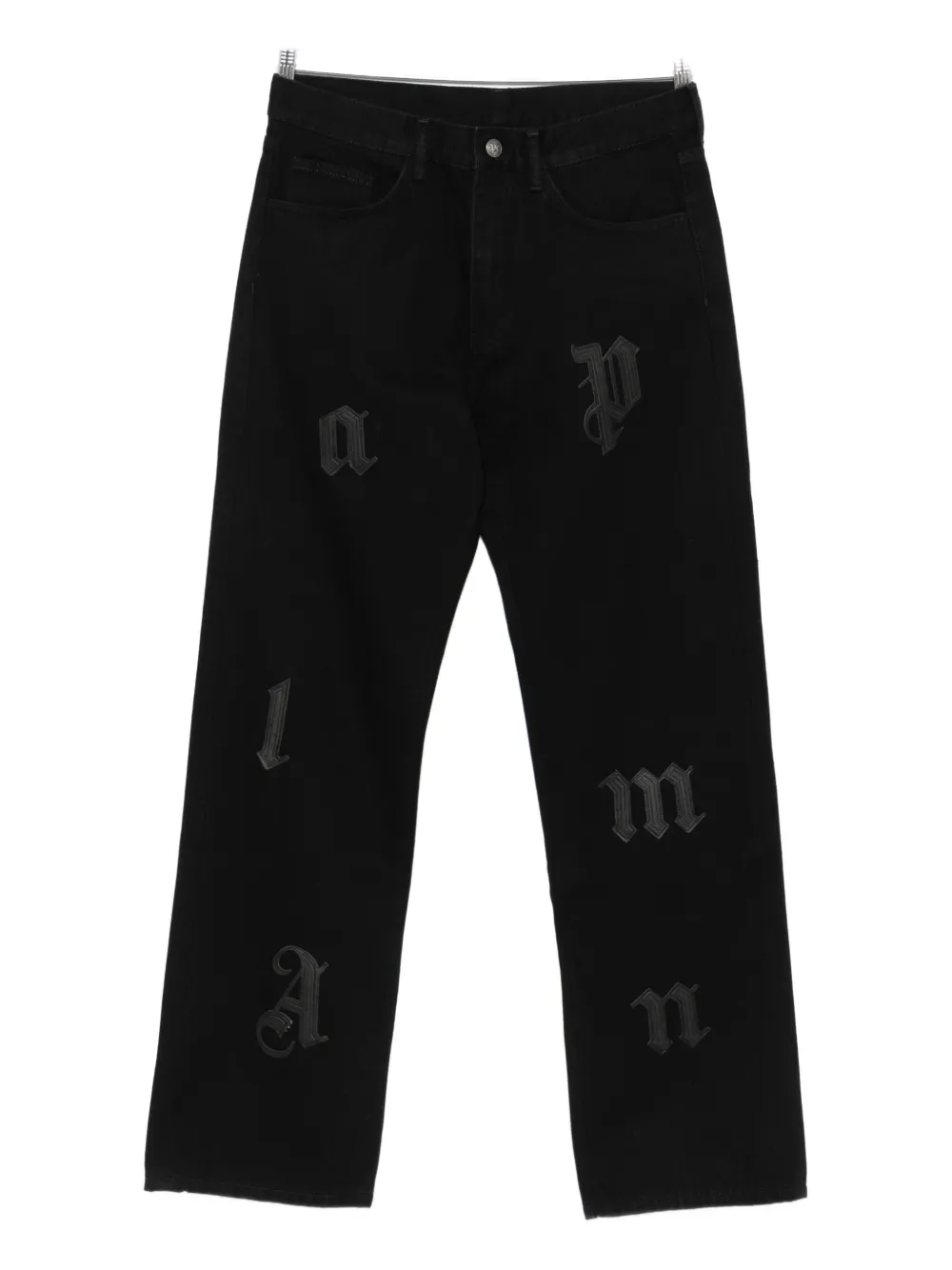 Palm Angels logo-detail jeans - ブラック Palm Angels logo-detail jeans - ブラック