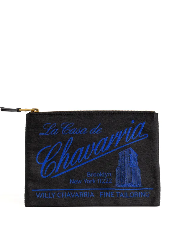 Willy Chavarria Leather Wallet in Black