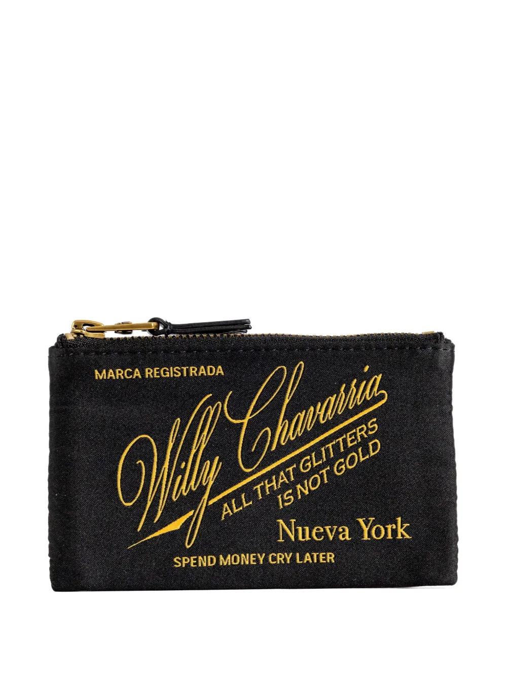 Willy Chavarria Leather Wallet In Black