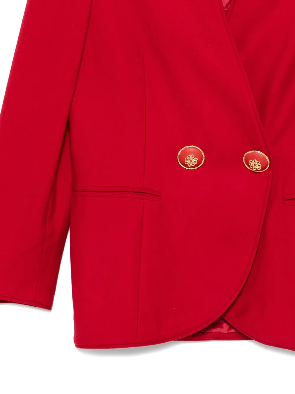 Pre-owned A.n.g.e.l.o. Vintage Cult 1980s Double-breasted Blazer In Red
