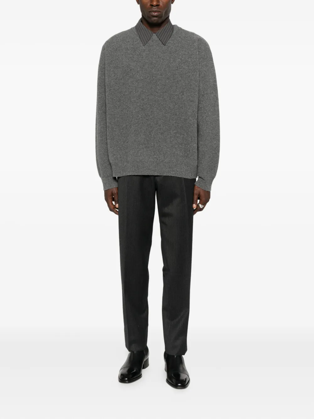Roberto Collina crew-neck cashmere sweater - Grijs