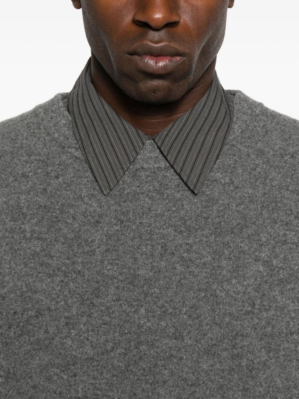 Roberto Collina Kasjmier trui met ronde hals Grijs