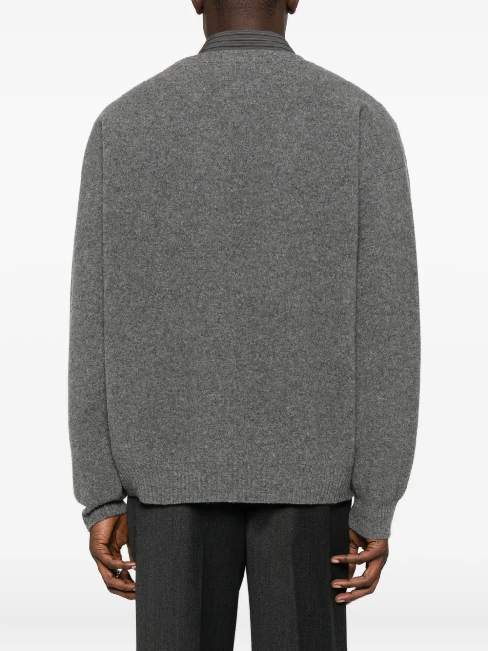 Roberto Collina Kasjmier trui met ronde hals Grijs