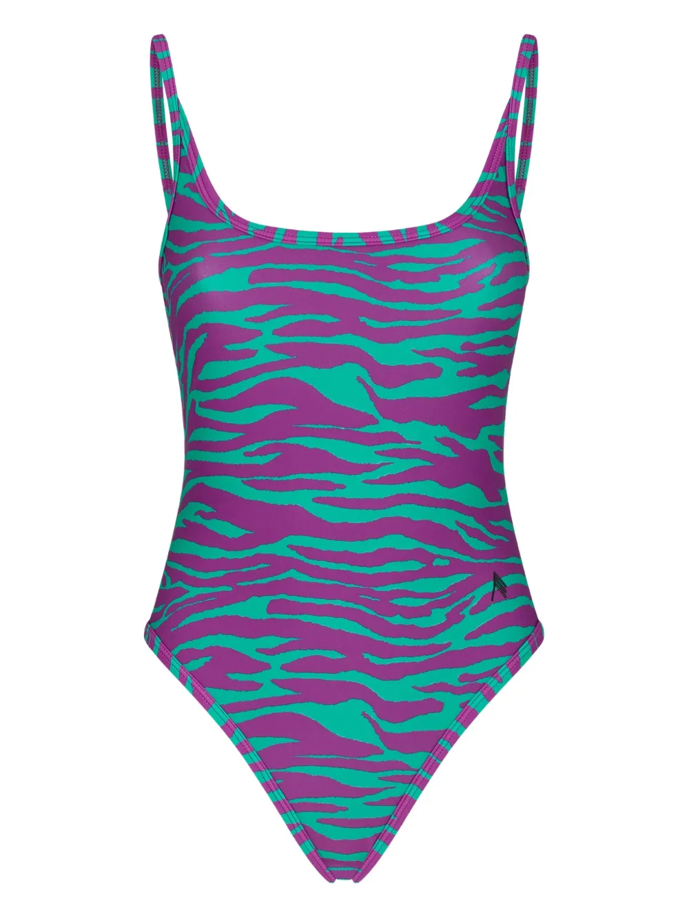 Attico Zebra-print Swimsuit In Multi