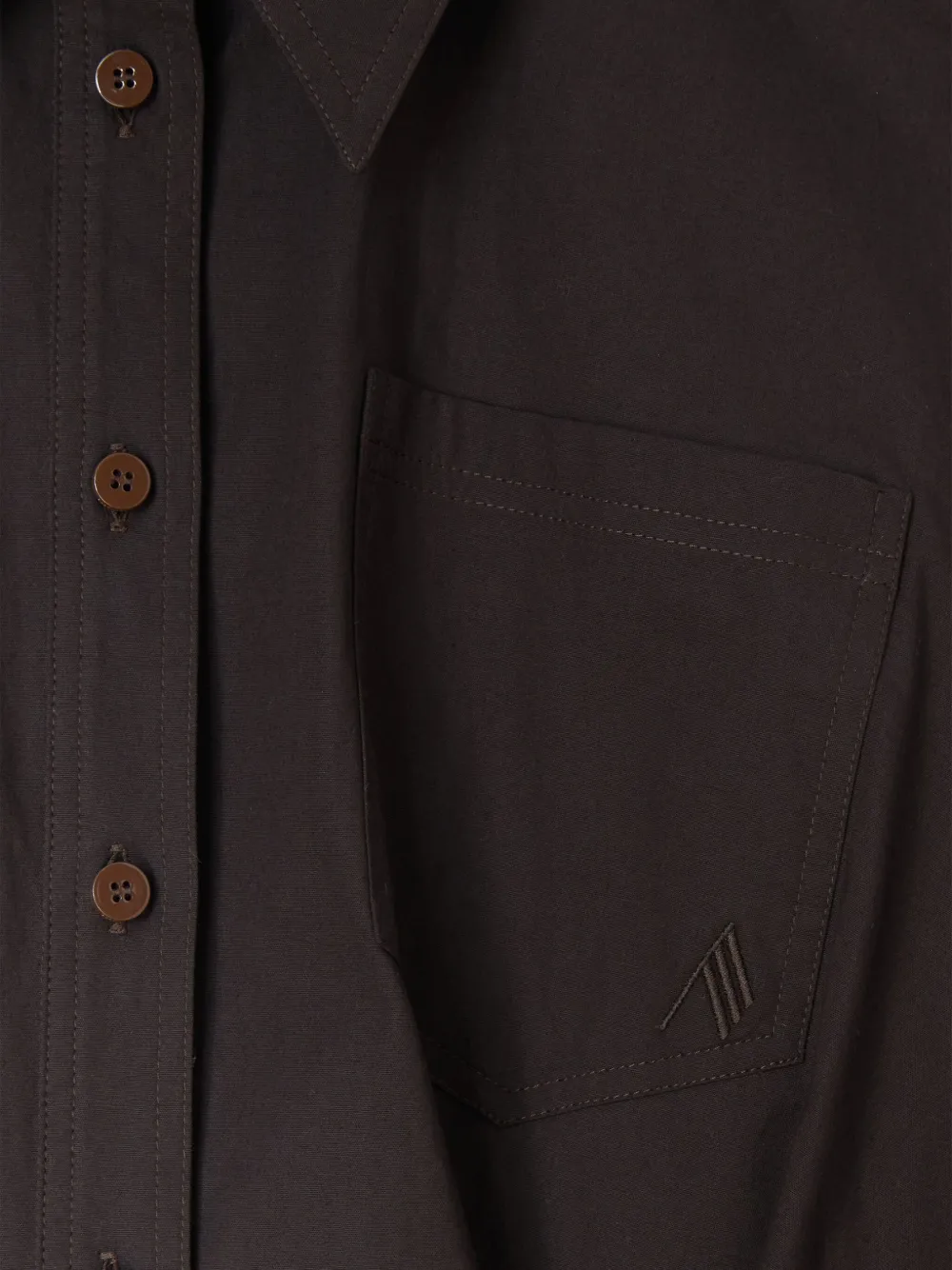 The Attico Blousejurk met lange mouwen Bruin