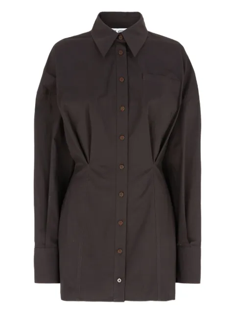 The Attico long-sleeve shirt mini dress