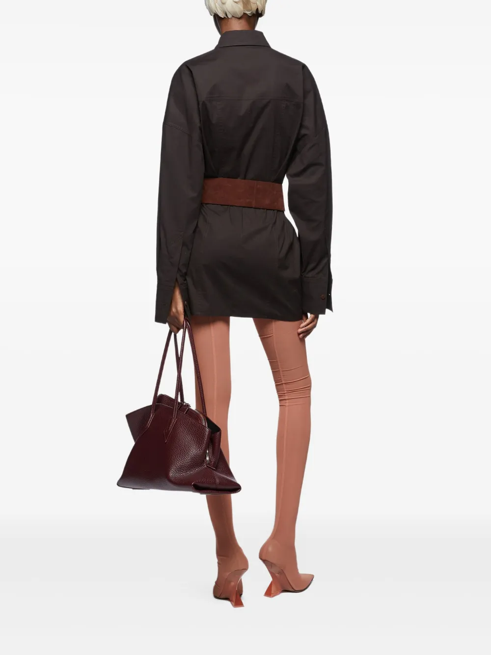 The Attico Blousejurk met lange mouwen Bruin