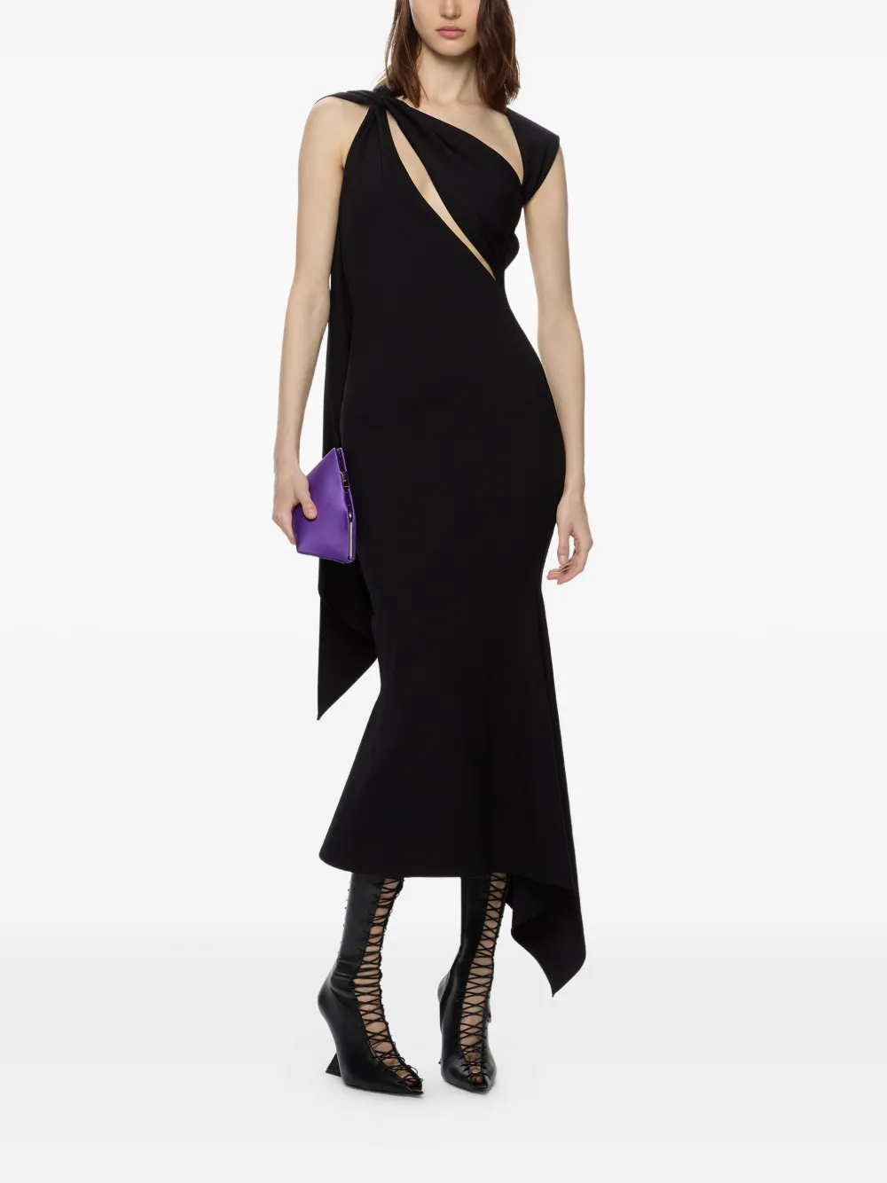 The Attico Midnight clutch bag - Paars