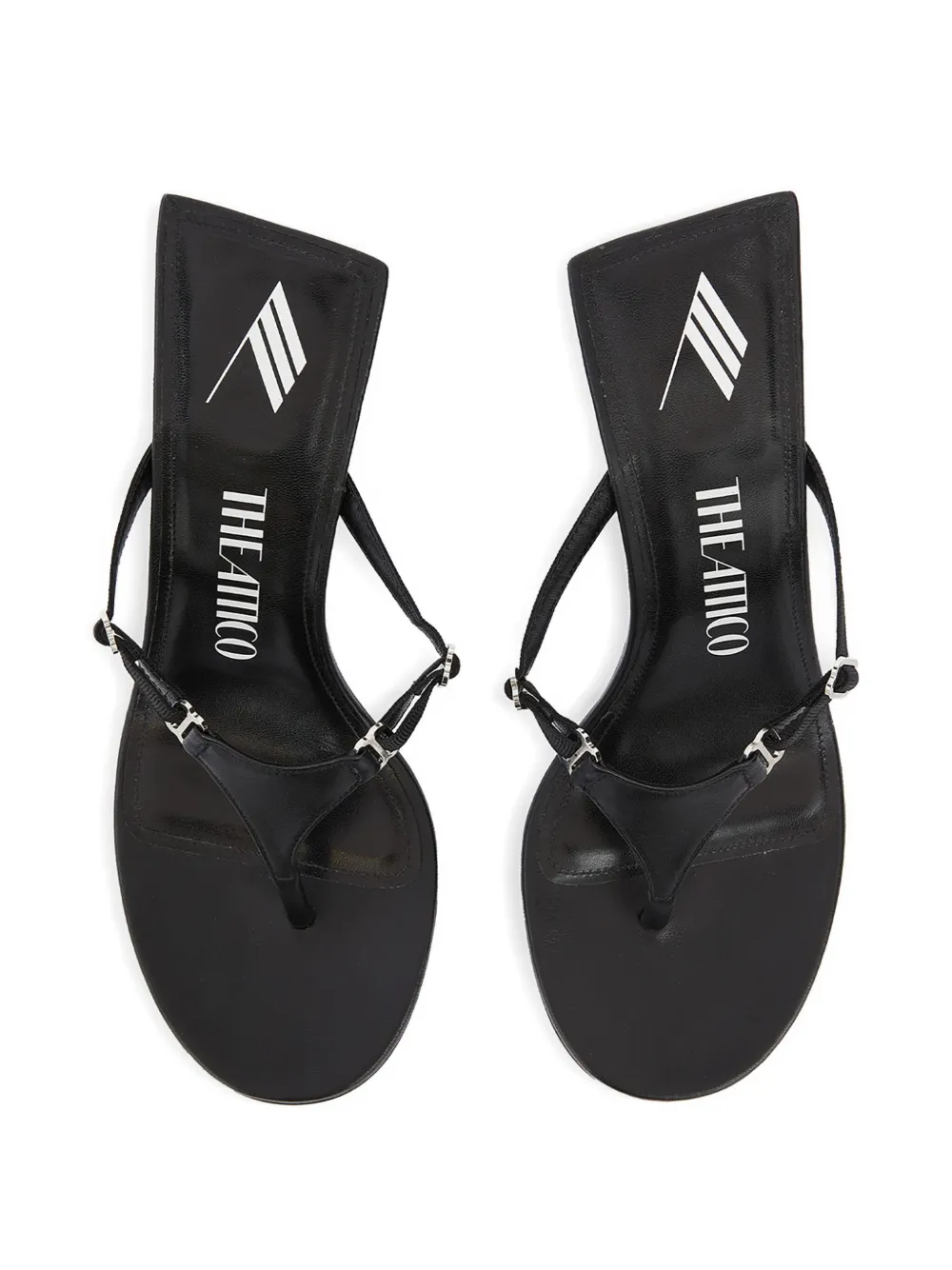 The Attico 65mm thong sandals Black