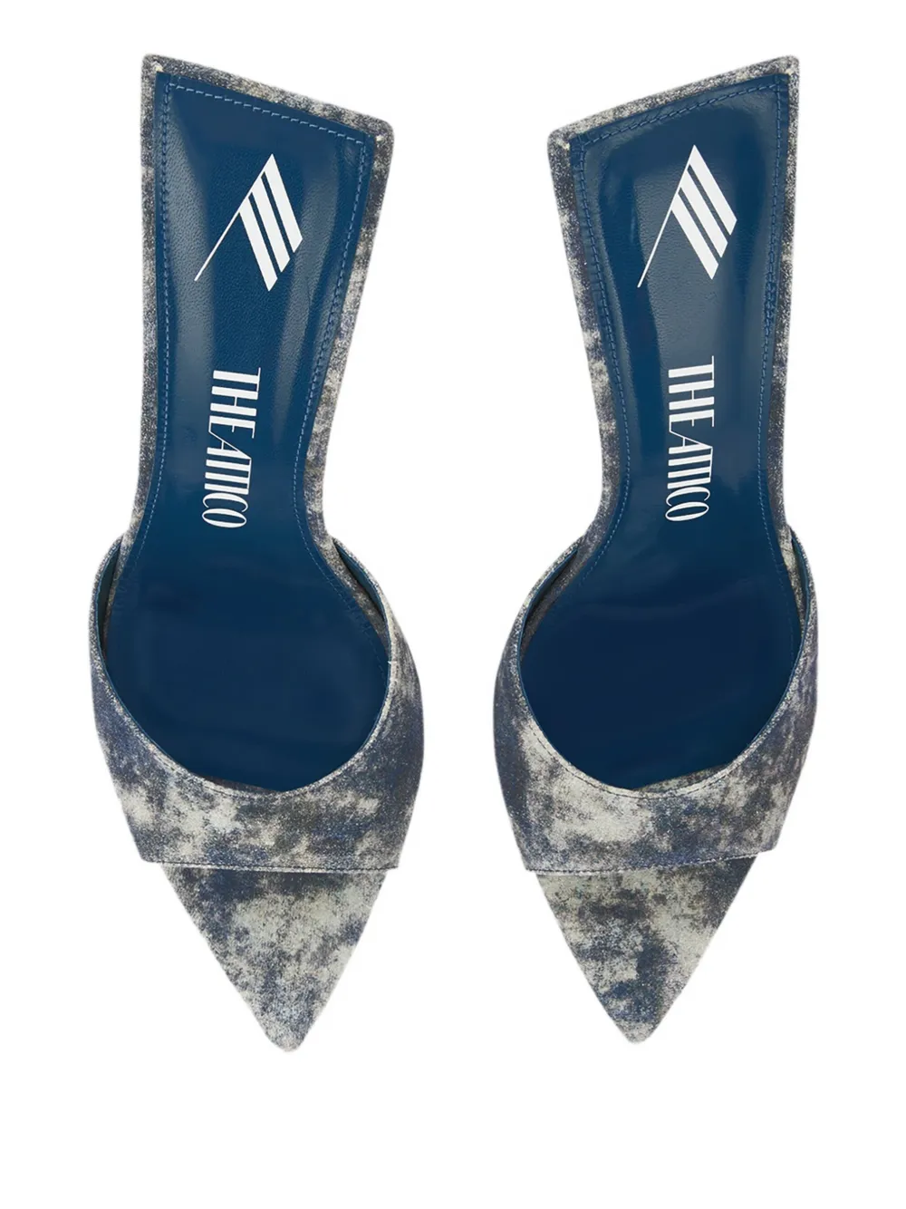 The Attico 95mm open-toe slip-on sandals Blue