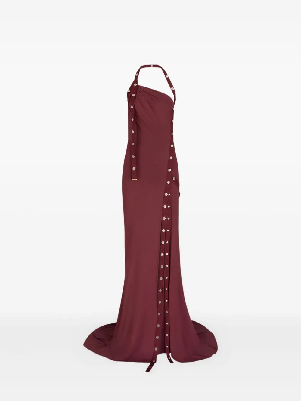 The Attico halterneck button-detail dress - Rood