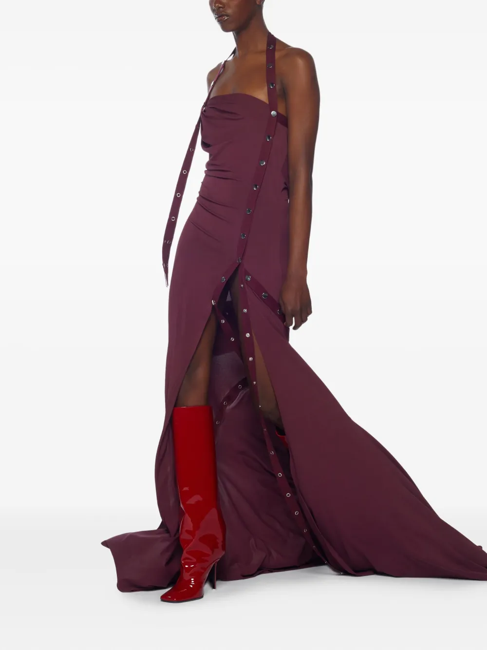 The Attico halterneck button-detail dress | Evening Dresses | Image 2