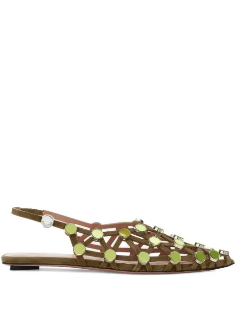 The Attico embellished caged sandals