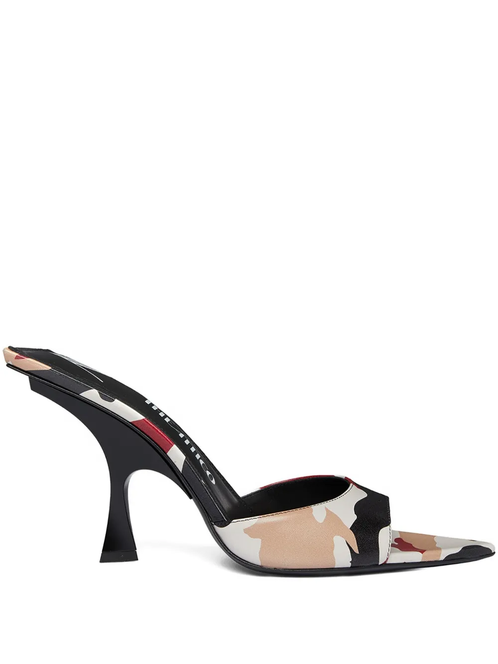 The Attico 95mm camouflage-print sandals Neutrals