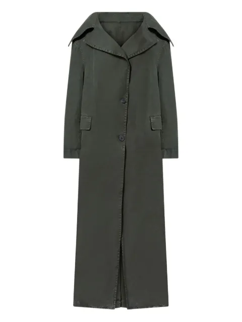 The Attico large-collar button-fastening coat