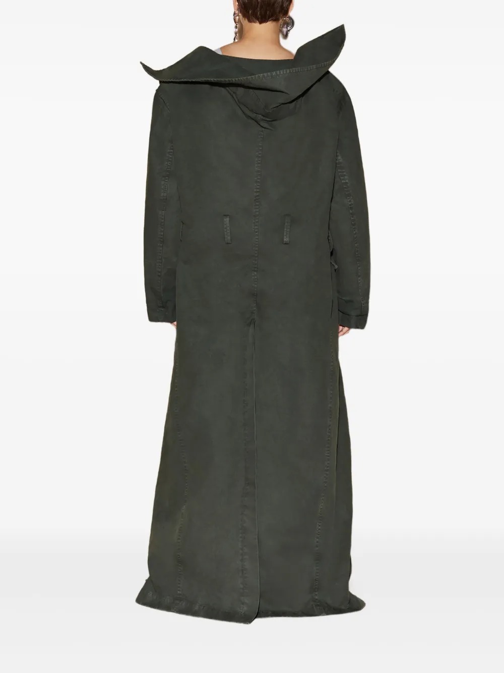 The Attico Jas met knoopsluiting en grote kraag Groen